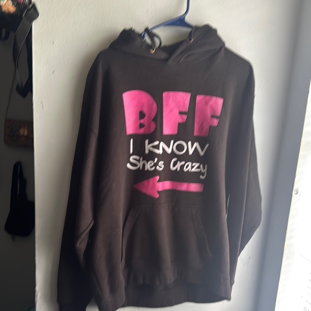 Black and Pink BFF Hoodie
